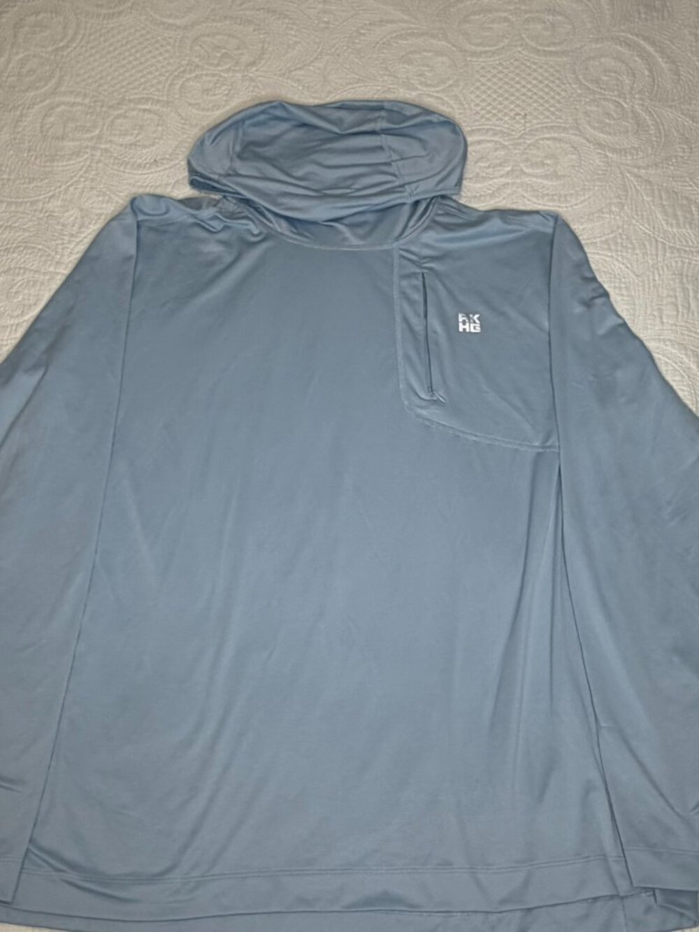 Alaskan Hardgear Duluth Trading Co Performance Hoodie 2XL Light Blue UPF 50+